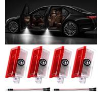 Lot de 4 projecteurs de lumière de porte de voiture - Projecteur de logo - Éclairage sous la carrosserie de voiture - 4K HD - Pour CLA C117 X117 CLS C218 X218 Coupe C205 C207 Cabrio A205 A207 LED