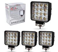 Lot de 4 projecteurs de travail LED 48 W - 4560 lm - Projecteur - Réflecteur - 40 mm d'épaisseur - Pour tracteur, pelleteuse, tout-terrain, SUV, ATV, UTE UTV - 12 V 24 V
