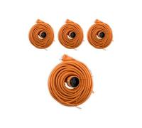 Zenitech - Lot de 4 prolongateurs sans terre obturateur 16A HO5VV-F 2x1,5mm² 40m - orange G
