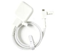 Lot de 4 protecteurs de câble pour adaptateur d'alimentation USB-C dynamique de 40 W, 40 W avec 60 W maximum, économiseur de câble en silicone souple blanc, enroulement de câble en spirale à monter