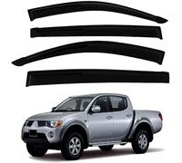 Lot de 4 Protection Contre Le Vent pour Mitsubishi L200 Triton 2006-2014, Pluie Soleil Déflecteurs latéraux Déflecteurs de Vitres Latérales