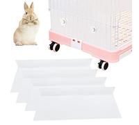 Lot de 4 protections anti-éclaboussures pour bac à litière pour lapin, transparent, facile à nettoyer, doublure latérale, protection contre les éclaboussures pour cochons d'Inde, chinchillas, lapins