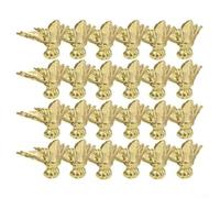Lot de 4 protections d'angle à base de zinc avec design traditionnel pour renforcer et orner les coins de caisses en bois