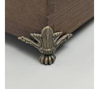 Lot de 4 protections d'angle en laiton antique pour coffres et boîtes à bijoux, design rétro