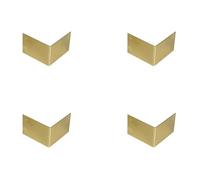 Lot de 4 protections d'angle en laiton pur à angle droit de 90 degrés en bois de camphre, code antique, 30 mm