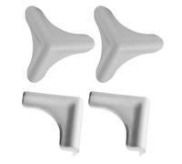 Lot de 4 protections d'angle en silicone en forme de triangle anti-collision pour table de salon, hotte