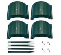 Lot de 4 protections d'arroseur avec piquet de 25,4 cm, protections de tête d'arrosage en polypropylène pour systèmes d'irrigation de pelouse, empêchent les surplash et les dommages causés par les