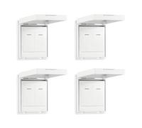 Lot de 4 protections de commutation minces étanches et résistantes pour les maisons, installation facile, protections fines pour prises électriques