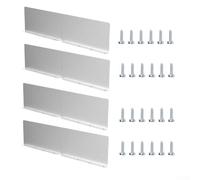 Lot de 4 protections de gouttière en aluminium avec vis de montage pour amélioration de la maison et gestion de l'eau de pluie