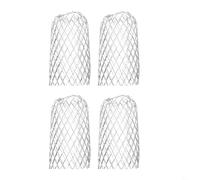 Lot de 4 protections de gouttière en aluminium pour débris de feuilles et piège à boue, couvercles de tuyaux de drainage pour tuyaux de descente, protection de gouttière résistante aux intempéries