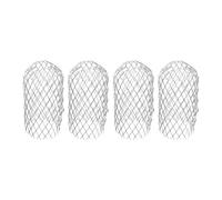 Lot de 4 protections de gouttière en aluminium pour piège à boue et débris de feuilles, couvercles de tuyau d'évacuation en maille flexible pour tuyaux de descente rectangulaires et circulaires de 5 à