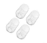 Lot de 4 protections de gouttière en aluminium pour tuyau de descente, 150 x 80 mm pour filtre de piège à boue et débris, s'adapte aux gouttières rectangulaires et circulaires de 5 à 10,2 cm, aucun