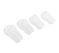 Lot de 4 protections de gouttière en maille métallique pour piège à boue et débris de feuilles pour tuyau de descente carré rond, facile à installer, filtre d'écran extérieur argenté