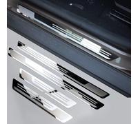 Lot de 4 Protections de Seuil de Portière de Voiture en Acier Inoxydable pour VW T-Roc Cabriolet R-Line AB Bj.2020,Plinthes Porte De Voiture Entrer dans La Garde Plaques,A