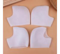 Lot de 4 protections de talon en silicone respirant | Unisexe pour un entretien 24h/24 et 7j/7 | Lavables et durables, pieds fissurés, coussin doux pour éperons