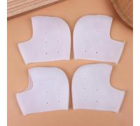 Lot de 4 protections de talon en silicone respirant | Unisexe pour un entretien 24h/24 et 7j/7 | Lavables et durables, pieds fissurés, coussin doux pour éperons