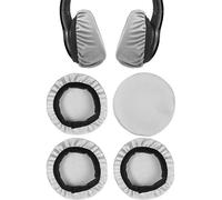 INF Lot de 4 Housses d'écouteurs en Lycra Extensible - Protections Lavables pour Coussinets, Gris Grand