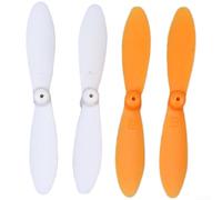 Lot de 4 protections d'hélice pour quadricoptère RC - Anneau de protection d'hélices en plastique léger avec installation facile, pièces de rechange orange et blanches pour la sécurité des avions