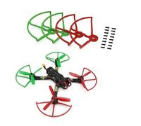 Lot de 4 Protections d'hélices 4 Pouces 5 Pouces 4045 5040 5045, Pare-Chocs, Anneau de Protection for pagaie CW CCW, for Course FPV(4 inch 2 Red 2 Green)