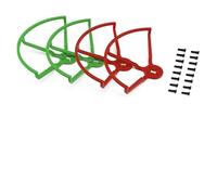 Lot de 4 Protections d'hélices Pouces (4045, 5040, 5045) avec Anneau Protection for Rotation CW/CCW. Compatibles Les Drones Course FPV(4 inch Green)