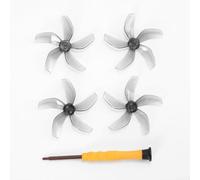 Lot de 4 protections d'hélices vibrantes à dégagement rapide pour un vol stable - Matériau PC - 10 x 10 x 2 cm (gris)