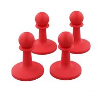 Lot de 4 protections discrètes en TPR pour tente d'extérieur pour poteau portable - Sécurité améliorée - Compatible avec les barres de support standard de 7 x 5 cm - Vert/noir/rouge/sable (rouge)