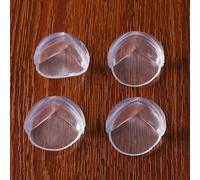Lot de 4 protections en forme de L en forme de boule en caoutchouc transparent pour coin de table d'enfant