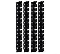 Lot de 4 protections en plastique pour tronc d'arbre en spirale - Deux tailles - Pour protéger l'écorce des arbres des animaux sauvages et des machines de jardin - Noir - 4 cm