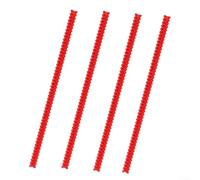 Lot de 4 protections en silicone résistantes à la chaleur pour grilles de four offrant une barrière sûre contre la chaleur pour divers appareils de cuisine (rouge)