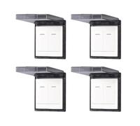 Lot de 4 protections étanches SLI-M pour commutateurs avec dos adhésif résistant à l'humidité pour salle de bain, cuisine, zones humides