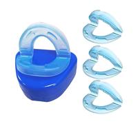 Lot de 4 protège-dents anti-ronflements réutilisables pour homme - Solution efficace anti-ronflement pour un sommeil plus calme