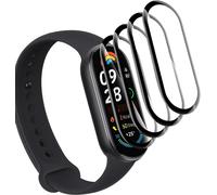 Lot De 4 Protège-Écrans Pour Xiaomi Smart Band 9 - Film Composite Pmma+Tpu 3d Courbé Hd Anti-Rayures Anti-Traces Tactile Sensible