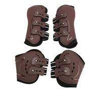 Lot de 4 Protège-jambes Avant et Arrière pour Cheval, Légers, Absorbant les Chocs, Bottes de Protection Réglables pour Spectacle de Saut D'obstacles, pour Bottes D'équitation