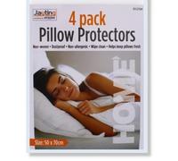 Lot de 4 protège-oreillers imperméables, anti-poussière, hypoallergéniques, hypoallergéniques | Taille 50 x 70 cm | Aide à garder les oreillers frais | Lot économique | Imperméable contre les