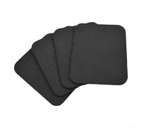 Lot de 4 protège-tibias de ski en mousse à mémoire de forme pour doublures de bottes - Flexibles pour protection contre les chocs par temps froid, noir, 15 x 12,5 cm