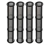 Lot de 4 pulvérisateurs sans air pour filtre long collecteur de rechange 30 60 100 mailles II Spray pour pièces Revêtement en latex émaillé Filtre à pointe en acier inoxydable (60 mailles)