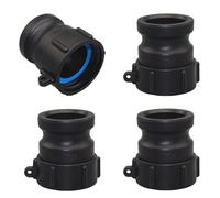 Lot de 4 raccords à came et rainure, adaptateur fourre-tout A200 IBC 5,1 cm butée x 5,1 cm adaptateur mâle raccord de tuyau à rainure IBC