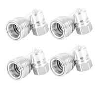 Lot de 4 raccords à déconnexion rapide Global - Construction en acier inoxydable - Tolérance à la charge - Installation facile pour les systèmes de nettoyage de tapis et les compresseurs d'eau