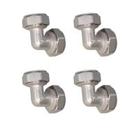 Lot de 4 raccords coudés en métal pour tuyau d'air de compression 1,9 cm