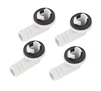 Lot de 4 raccords coudés en plastique pour tuyau de vidange d'air conditionné et kit d'anneau en caoutchouc, il est utilisé pour connecter les tuyaux de vidange AC