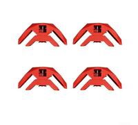 Lot de 4 raccords d'angle en plastique à 90 degrés pour cadre d'armoire compatibles avec une gamme d'épaisseur de panneau de 12 mm à 25 mm (rouge)