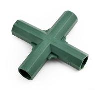 Lot de 4 raccords de tubes en plastique pour structures de jardin pour tuyaux de 16 mm, y compris jonction en T à angle droit et multi-voies (croix 4 voies)