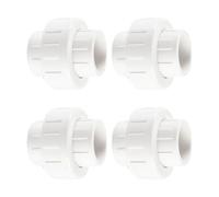 Lot de 4 raccords de tuyau de fuite en PVC Union - Raccord rapide - Pour systèmes d'alimentation en eau - Raccord égal - Raccord droit