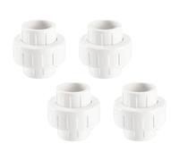 Lot de 4 raccords de tuyau de fuite en PVC Union - Raccord rapide - Pour systèmes d'alimentation en eau - Raccord égal - Raccord droit