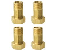 Lot de 4 raccords de tuyau en laiton, diamètre extérieur 25 mm, diamètre intérieur 31 mm, raccord de raccord de tuyau, raccord fileté pour compteur d'eau pour remplacement et réparation