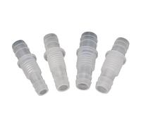 Lot de 4 raccords droits en plastique à travers le panneau, raccord droit barbelé pour tube souple, lot de 4 avec écrou (10-M14-12)