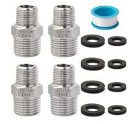 Lot de 4 raccords hexagonaux pour hexagonaux 3/8" x 1/2" NPT Filetage mâle Josaton en acier inoxydable 304 pour conversion de raccord de tuyau