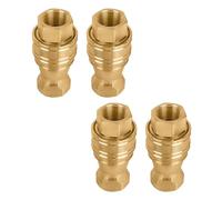 Lot de 4 raccords permanents à séparation rapide en bronze immunisé contre les fuites et l'oxydation pour une exécution permanente dans les équipements de nettoyage Bronze Fit