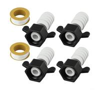 Lot de 4 raccords pivotants droits de 1,27 cm pour pompe à eau avec ruban d'étanchéité pour connexion PEX 1/2 - Adaptateur en nylon pour sortie de pompe à eau (1/2-1/2)