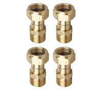 Lot de 4 raccords pivotants pour nettoyeur haute pression Filetage M22 vers FM22 - Insidel 15 mm - Raccord essentiel en laiton pour nettoyeur haute pression - Adaptateur de tuyau pour pistolet à eau